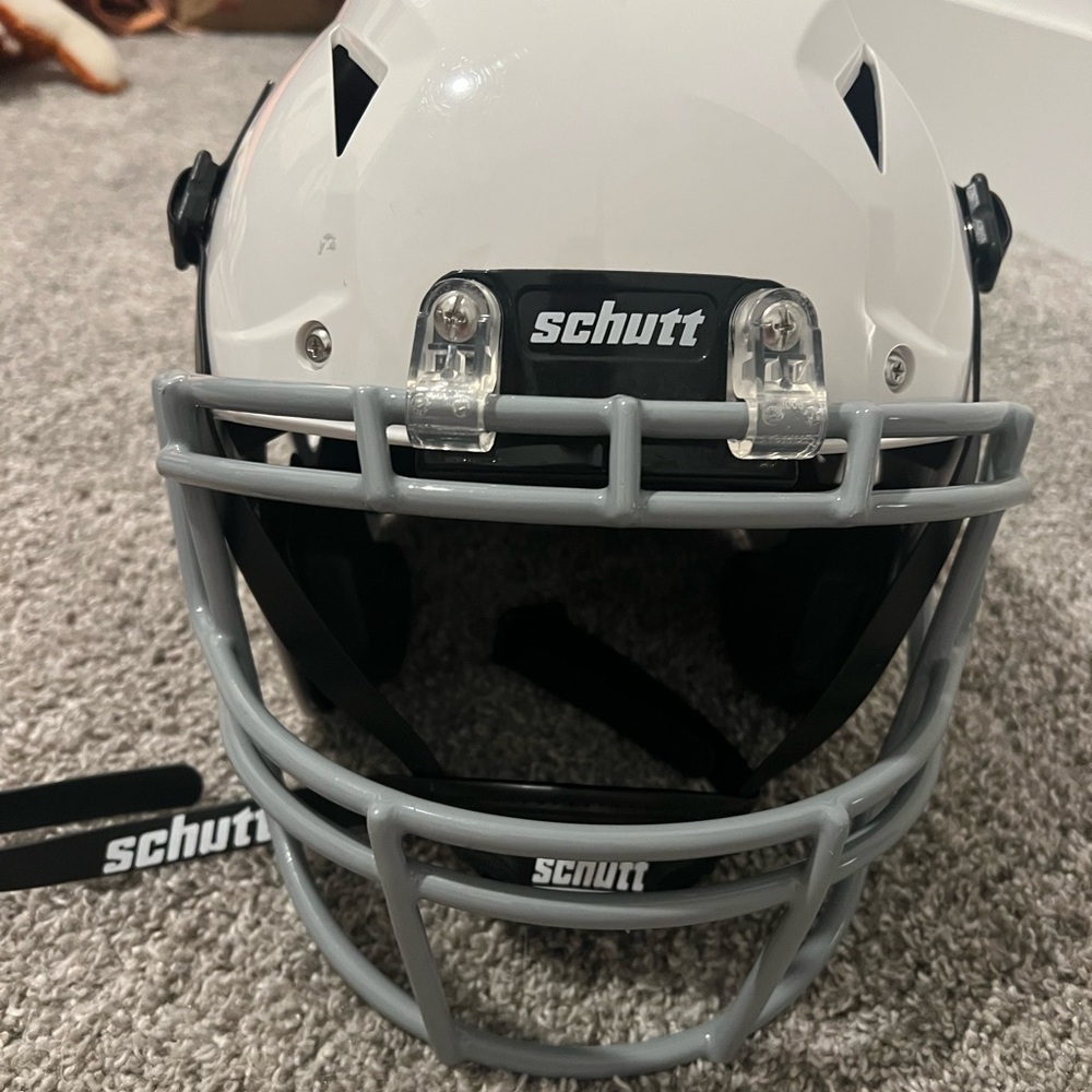 Schutt Youth Football Helmet - White and Gray